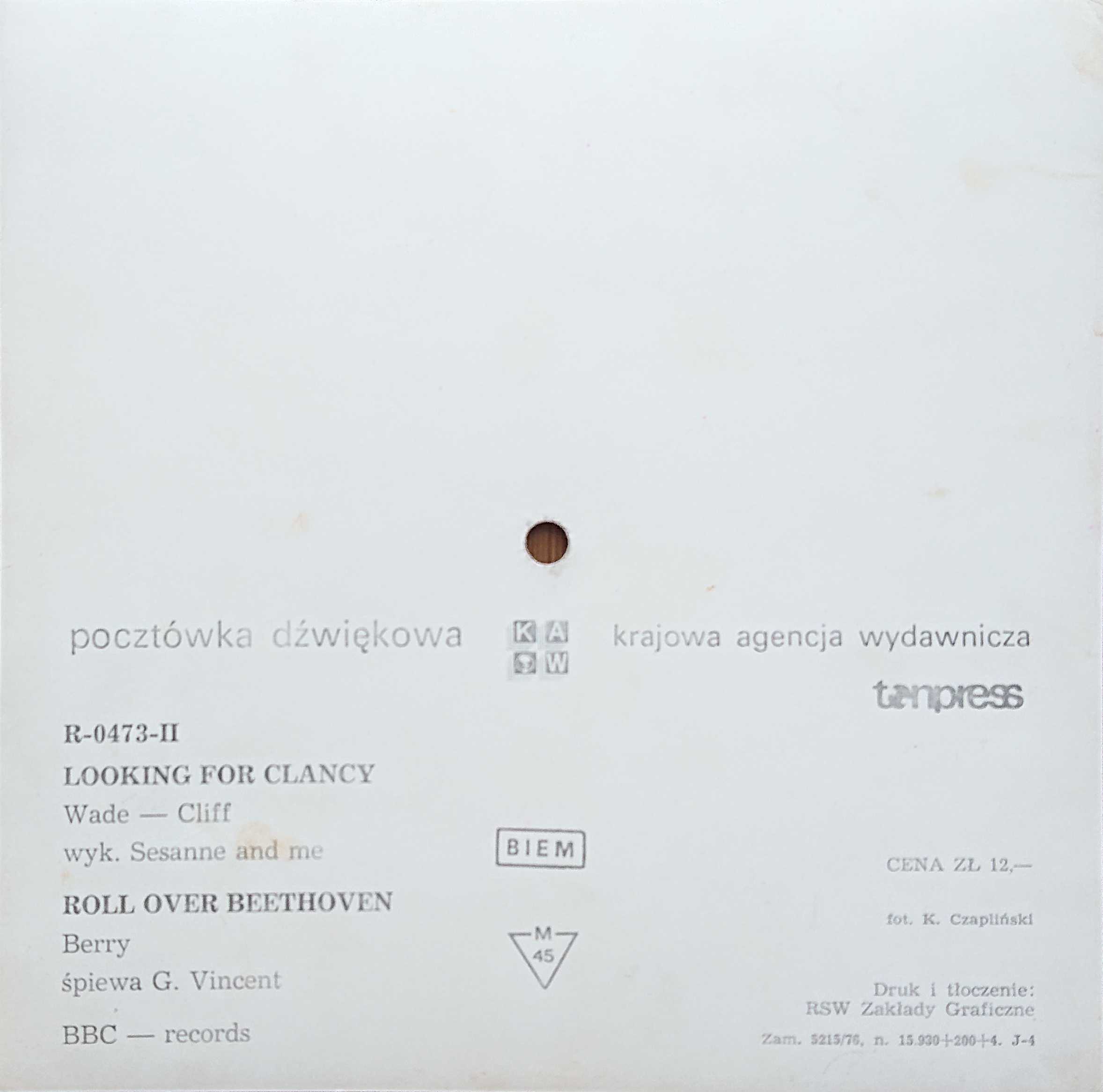 Picture of R-0473-II Looking for Clancy by artist Wade / Cliff from the BBC records and Tapes library